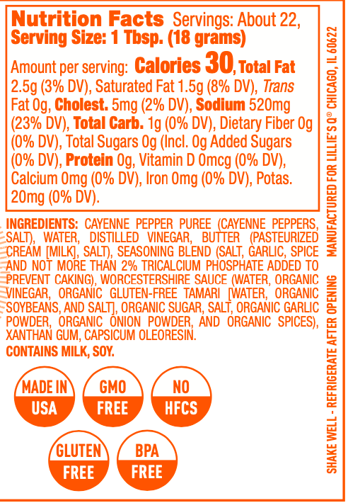 Buffalo Wing Sauce (Squeeze)